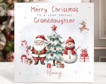 Personalised Family Christmas Card | For Daughter, Son-in-law And Grandchildren | Daughter & Husband, Granddaughters Grandsons, Two Children - Foto 4