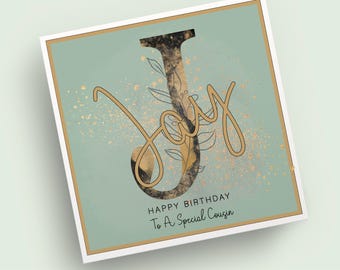 Old English Co. Floral Wreath Happy Birthday Card - Wonderful Cousin Card - Birthday Wishes For Her From Cousin, Blank Inside & Envelope Included - View #3