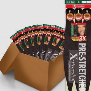 Outre X-Pression Braid Vorgedehnter Zopf, 3er Pack (4 Mittelbraun), Ca. 132 Cm Länge