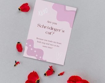 Schrödinger's Cat Love Card: Funny Science Gift (Digital Download)
