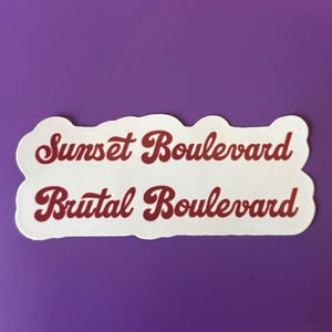 Op Sunset Boulevard geïnspireerde stickers