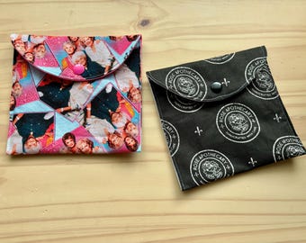 Golden Girls & Schitt’s Creek Rose Apothecary Reusable fabric snack bag, reusable snack pouch