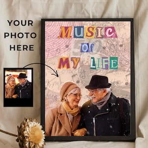 Personalisierbarer Collagendruck, Benutzerdefinierte Sentimentale Einzigartige Paargeschenke, Retro Liebhaber-Jubiläumsplakat, Vintage Collagenkunst