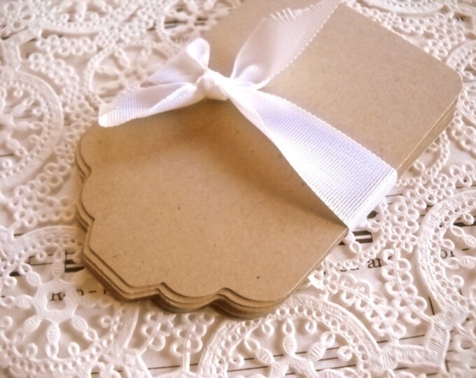 Charming Set of Vintage Inspired KRAFT Paper Merchandise Tags Etsy