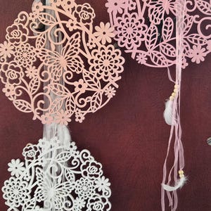 3 wooden decoration hanging decoration spring decoration window decoration door decoration wall hanger shabby chic decoration living room decoration gift idea pattern with flowers and hearts