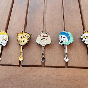 Flame Skull Spoon Pendant