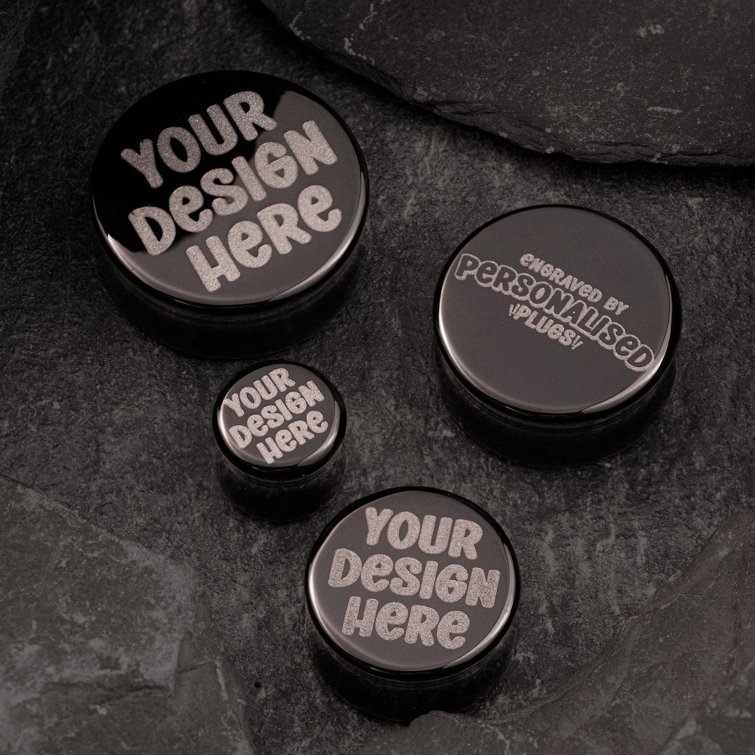 Plug Socket Custom Made Custom Plug Any Design You Want - Laser Engraved Glass Plug / Gauge - Etsy