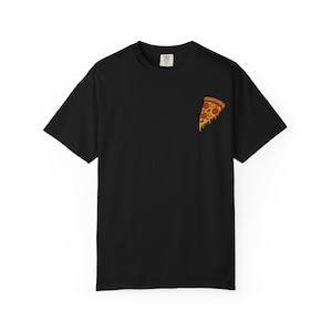 Camiseta unisex con gráfico de rebanada de pizza, regalo divertido para amantes de la pizza, ropa gastronómica, atuendo informal, camiseta cómoda de verano.