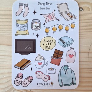 Sticker Sheet | Sticker Sheet | Sticker Set | Planner Sticker Set | Journal Stickers | Junk Journal | Scrapbooking | Cozy | Hygge