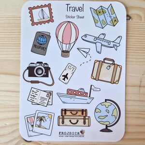 Sticker Sheet | Sticker Sheet | Sticker Set | Planner Sticker Set | Journal Stickers | Junk Journal | Scrapbooking | Travel
