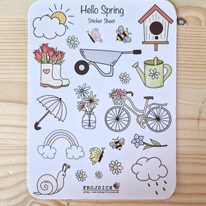 Sticker Sheet | Sticker Sheet | Sticker Set | Planner Sticker Set | Journal Stickers | Junk Journal | Scrapbooking | Spring