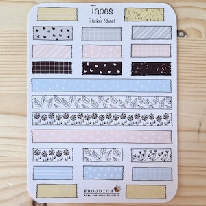 Sticker Sheet | Sticker Sheet | Sticker Set | Planner Sticker Set | Journal Stickers | Junk Journal | Scrapbooking | Tapes