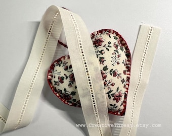 2 3/4 Yards - Swiss Regular Entredeux - Swiss Embroidery - Heirloom Sewing Supply - Lt Ecru/Ivory/Champagne - No. 406/1