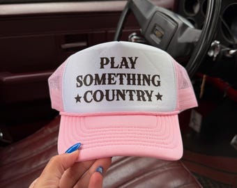 Gorra de camionero de espuma Play Something Country Música country Concierto