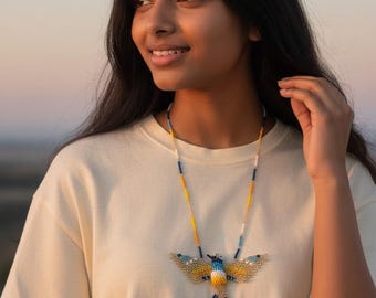 Hummingbird Necklace – Handcrafted Delicate Jewelry – Unique Nature-Inspired Gift