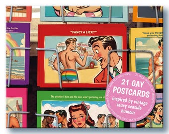 21 Gay Postcards Gift Set