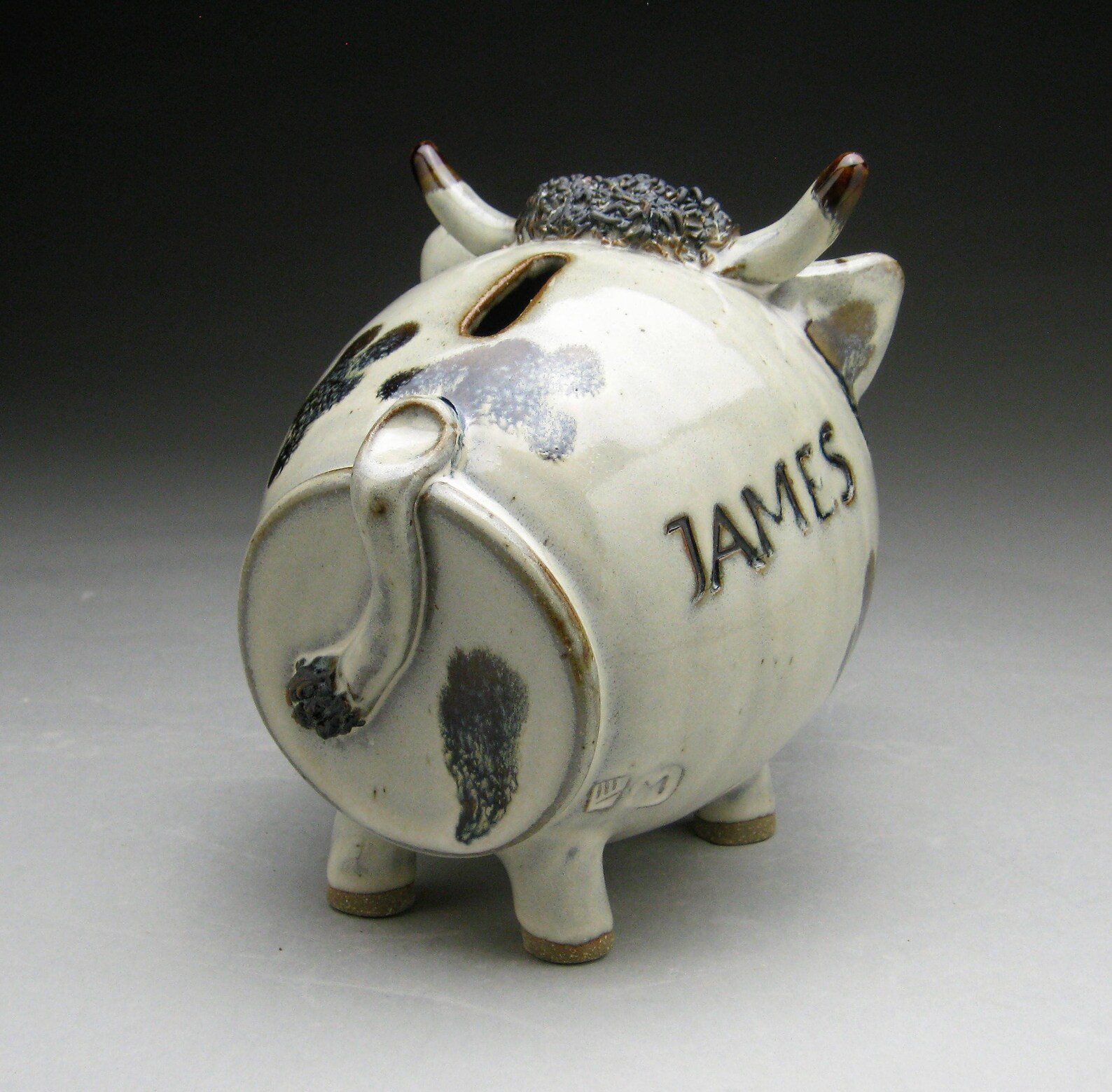 Bull Piggy Bank Personalized Etsy
