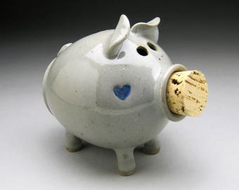 Piggy Bank with Hearts - Made to Order