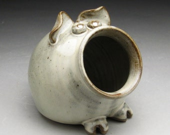 Ceramic Salt Pig - Pig Jar - White - Made to Order