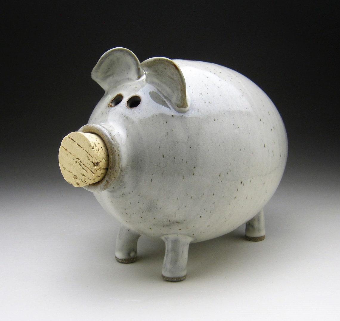 Large Ceramic Piggy Bank Personalized Made to Order Etsy