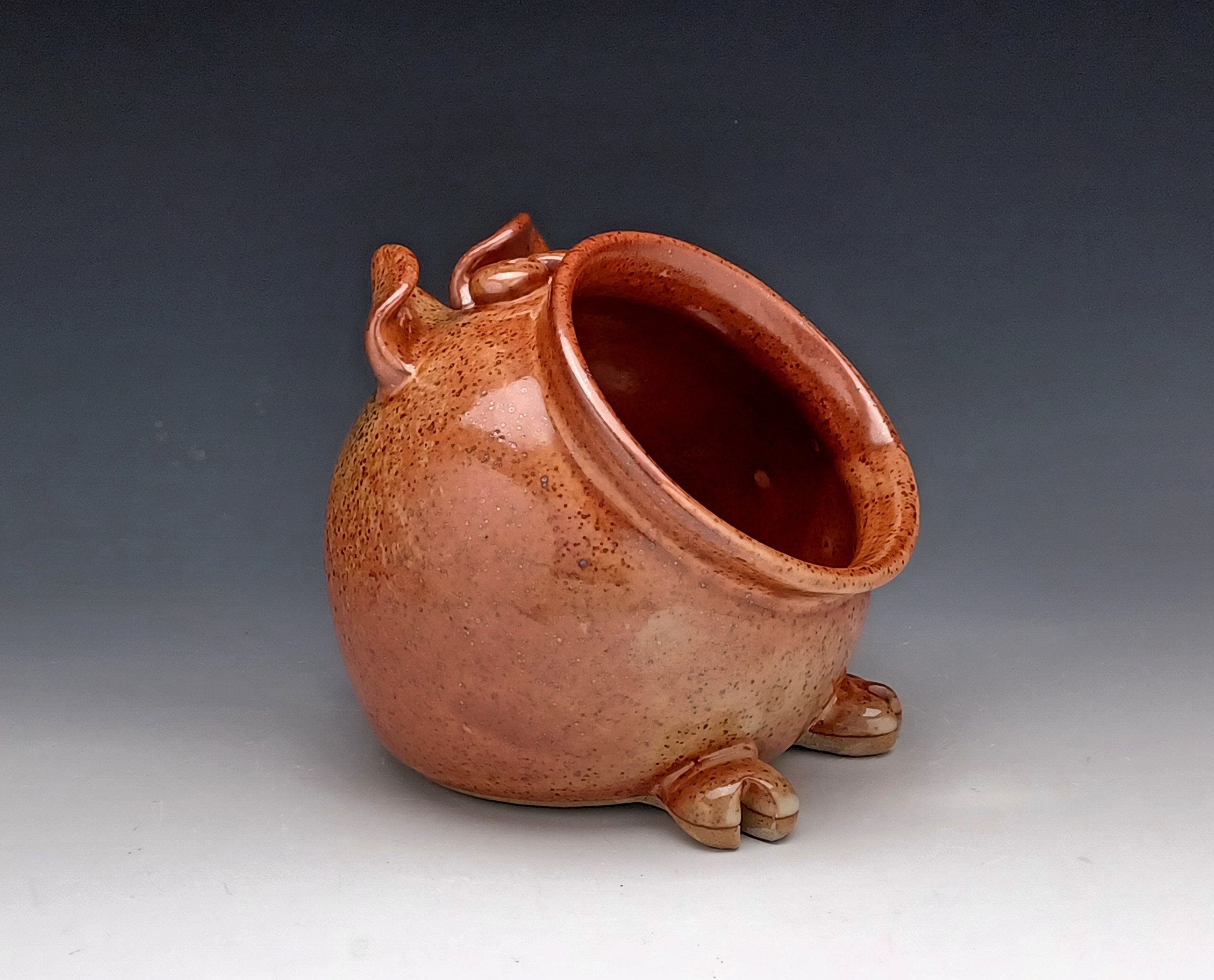 Ceramic Salt Pig Jar: Copper Shino Glaze, Handmade Pottery - Etsy, image size:2598x2098
