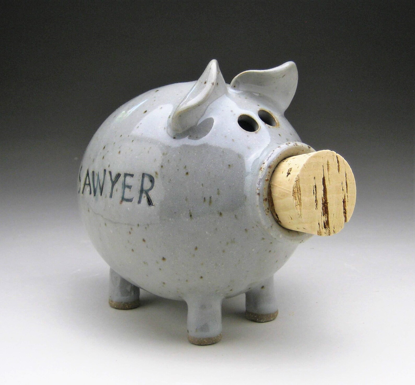 Large Ceramic Piggy Bank Personalized Made to Order Etsy