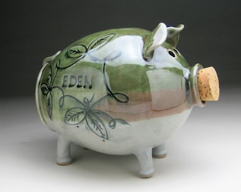 Large Ceramic Piggy Bank - Personalized