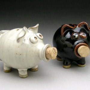 Ensemble salière et poivrière Little Pig - Réalisé sur commande
