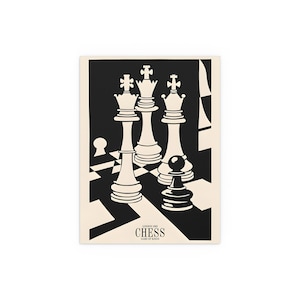 Chess Poster, Wall Art Decoration, Aesthetic Room Decor, Home Office Wall Hanging, Unique Gift Idea, Chess Lover Gift