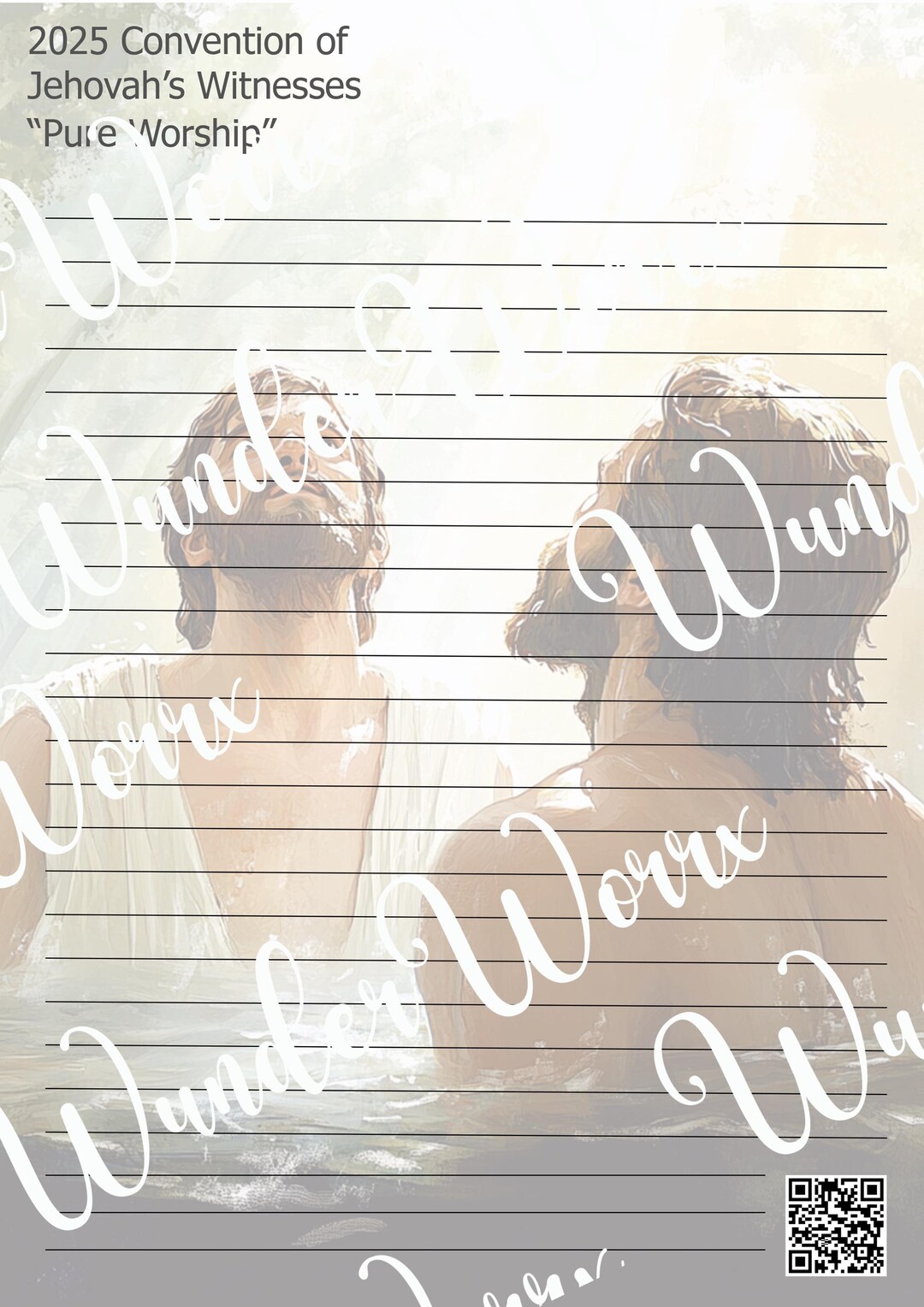 Pure Worship 2025 Letterwriting Stationery for Jehovah’s Witness