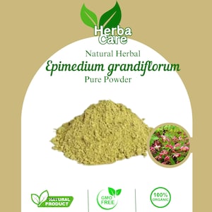 Pure Powder Of Barrenwort ( Epimedium ) Fresh Organic Single Spice Natural Herbal Herbs