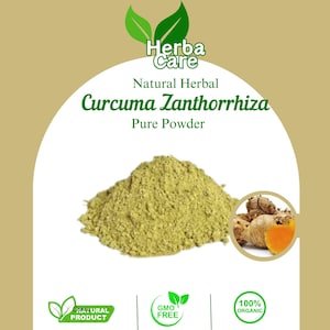 Rent pulver av javanesisk gurkmeja eller temalawak (Curcuma Zanthorrhiza) färska ekologiska naturliga örtbaserade örter med en krydda