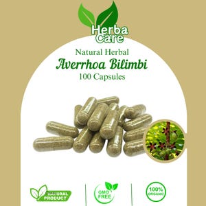 100-800 Capsules Of Pure Cucumber Tree (Averrhoa Bilimbi) 100% Organic WildCrafted  Fresh Natural Herbs