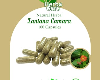 100-500 Capsules Of Pure Lantana Red Sage (Lantana Camara)   100% Organic WildCrafted  Fresh Natural Herbs