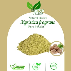 Pure Powder Of Nutmeg or Pala (Myristica fragrans) Fresh Organic Single Spice Natural Herbal Herbs