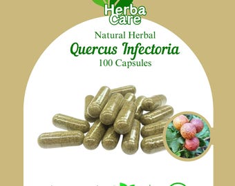 Cápsulas de agallas de roble (Quercus Infectoria) – Suplemento herbal orgánico, botánico silvestre (Manjakani)