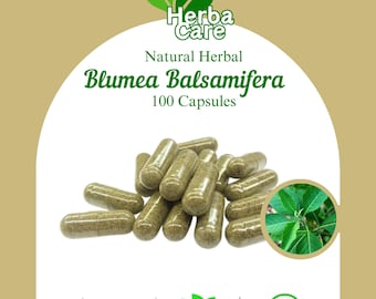 100-500 Capsules Of Pure Sambong ( Blumea Balsamifera ) 100% Organic WildCrafted  Fresh Natural Herbs