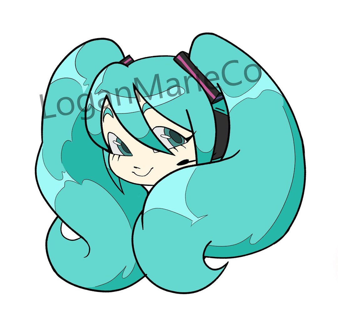 Hatsune Miku Vocaloid 50-Piece Random Sticker Pack - Anime Decals For Laptop, Phone, Notebook & More