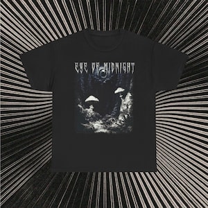 Psychedelic Mushroom Spiritual Dreamscape Unisex Tee, Trippy eye of midnight, Third Eye Sky Shirt, Alternative Surrealism Top, Dream World