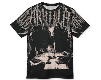 Unisex Graphic Tee, Baphomet Satan Parallax Metalcore Death Metal Tshirt, Gothic Dark Art Shirt, Occult Witchy Clothing, Heavy Metal Band