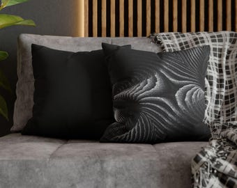 Modern Elegant Abstract Pillowcase, Monochrome style, Black and white Pillowcase, Art Lovers, Cool pattern, Alternative decor, home decor