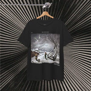 Comets Truth Unisex Tee, Gothic Psychedelic T-Shirt, Dorothea Tanning Art, Minimalist Alternative Surrealism Clothing, Surrealistic Graphic