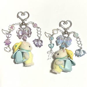 FREE STICKERS! Calico Critters Keychain / Sylvanian Families Very Berry Babies | Beaded Keychains | Trinkets | Cute Gift | Bag Charms