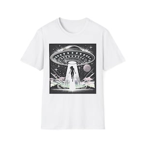 Retro UFO Shirt, Cosmic Alien Abduction T-Shirt, Space Enthusiast Apparel, Graphic Tee, Gift for Sci-Fi Lovers