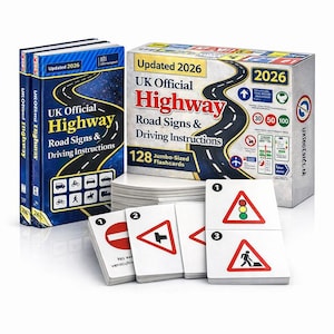 Highway Code Book & Road Sign Flash Cards – UK Driving Theory Test Revision Kit