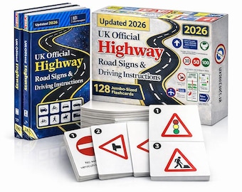   Highway Code Book & Verkehrsschild Karteikarten - Englisch Fahrtheoretiker