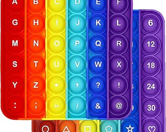 Alphabet Zahlen Pop Fidget Spielzeug - pädagogisch sensorisches Lernwerkzeug