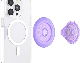 Lavendel Translucent MagSafe Phone Grip, austauschbarer Ständer