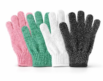 Slick Peeling-Handschuhe-Körperpeeling-Mitt für Dusche & Bad, tiefe Peeling-Handschuhe zur Entfernung abgestorbener Haut, Duschzubehör für Damen und Herren