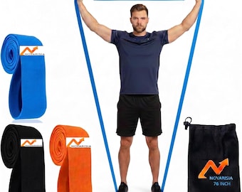Widerstandsband aus schwerem Stoff - 192 cm Verlängerung, rutschfester Yoga-Fitnessgurt